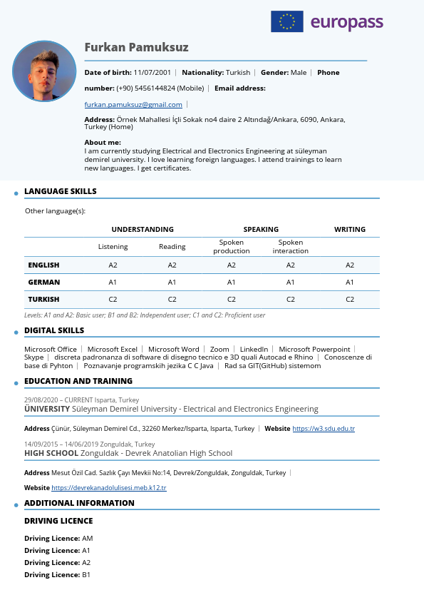 CV - Furkan Pamuksuz Englısh.pdf