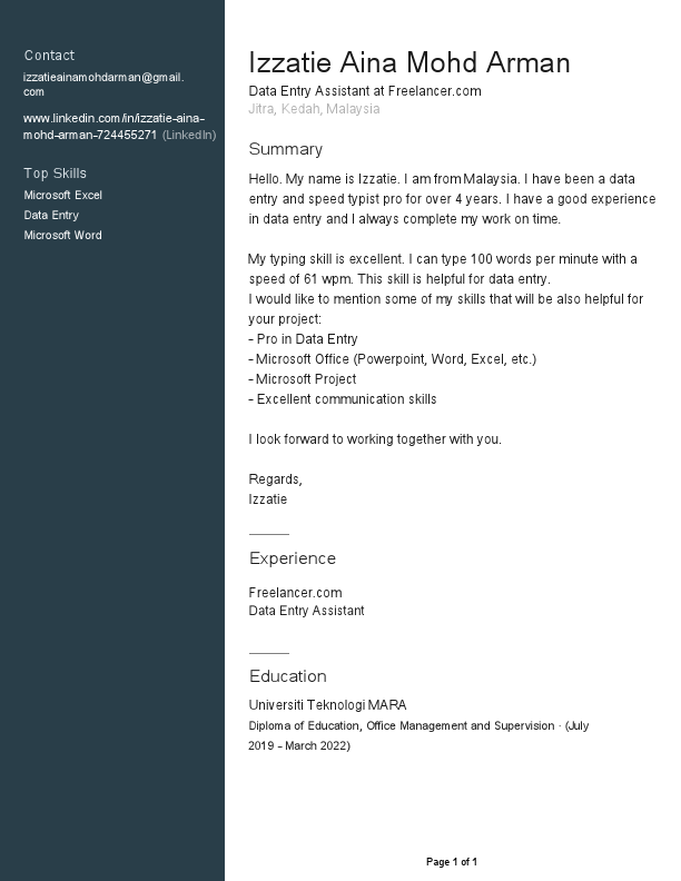 Izzatie Aina Mohd Arman LinkedIn.pdf