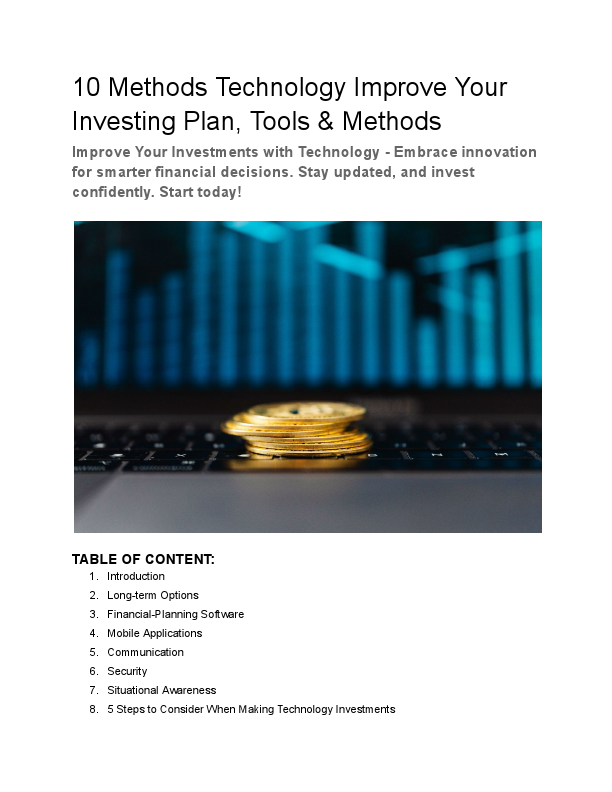 How Technology Can Help and Improve Your Investing Plan, Important Tools and Methods.pdf