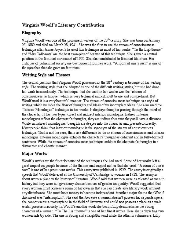 Virginia Woolf's Literary Contribution.pdf