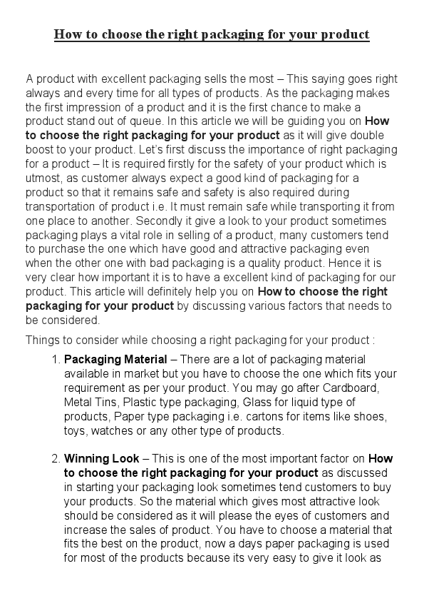 How to choose right packaging for your product.pdf