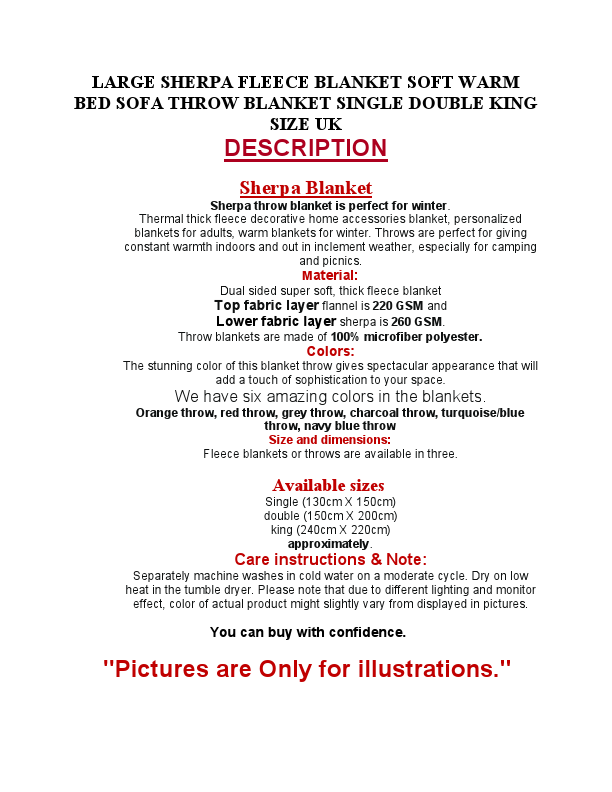 LARGE SHERPA FLEECE BLANKET SOFT WARM BED SOFA THROW BLANKET SINGLE DOUBLE KING SIZE UK.pdf