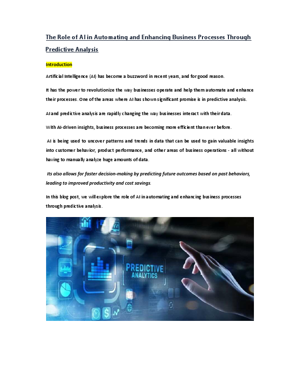 The Role of AI in Automating and Enhancing Business Processes Through Predictive Analysis.pdf