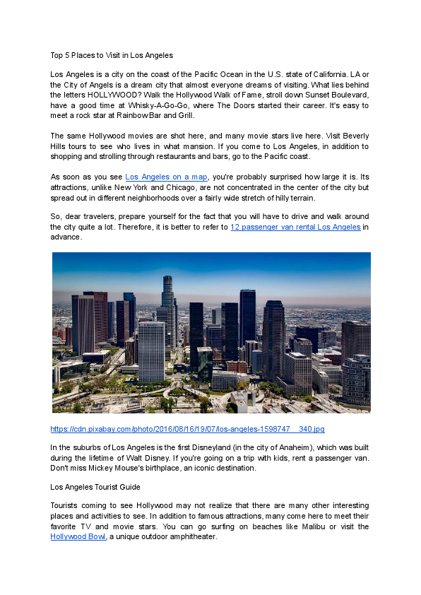 Top 5 Places to Visit in Los Angeles .pdf