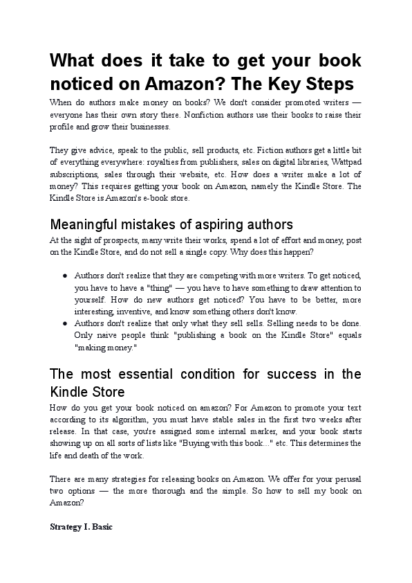 What does it take to get your book noticed on Amazon.pdf