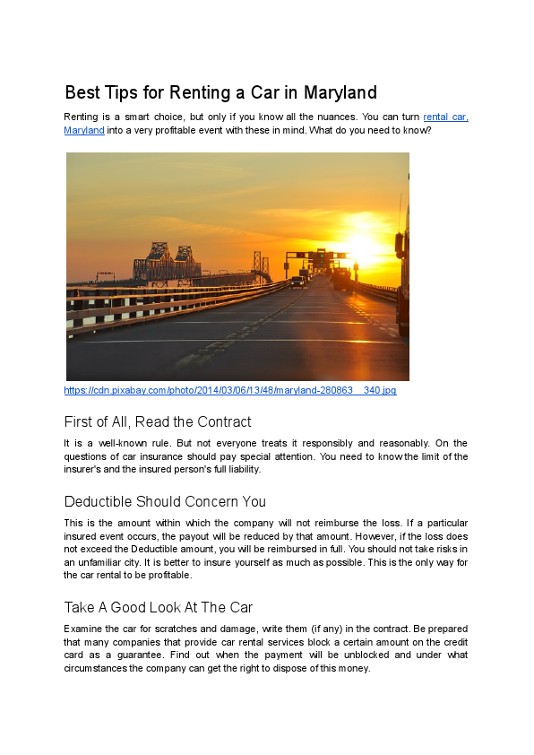 Best Tips for Renting a Car in Maryland .pdf