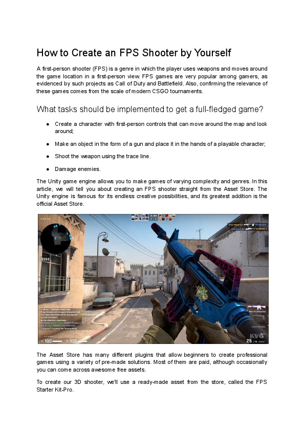 How to create a FPS shooter by yourself.pdf