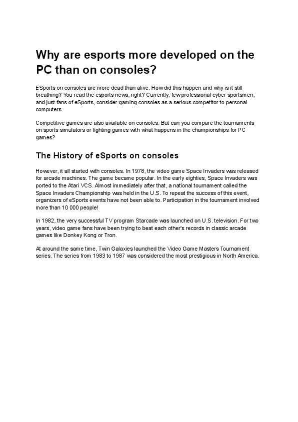 Why is esports more developed on the PC than on consoles.pdf