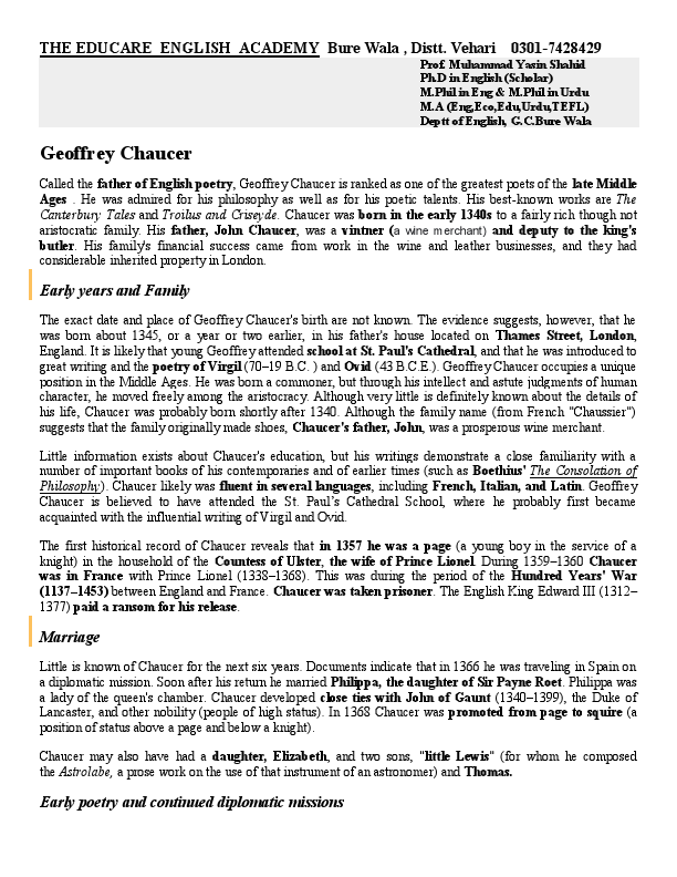 Geoffrey Chaucer Life and Works.pdf