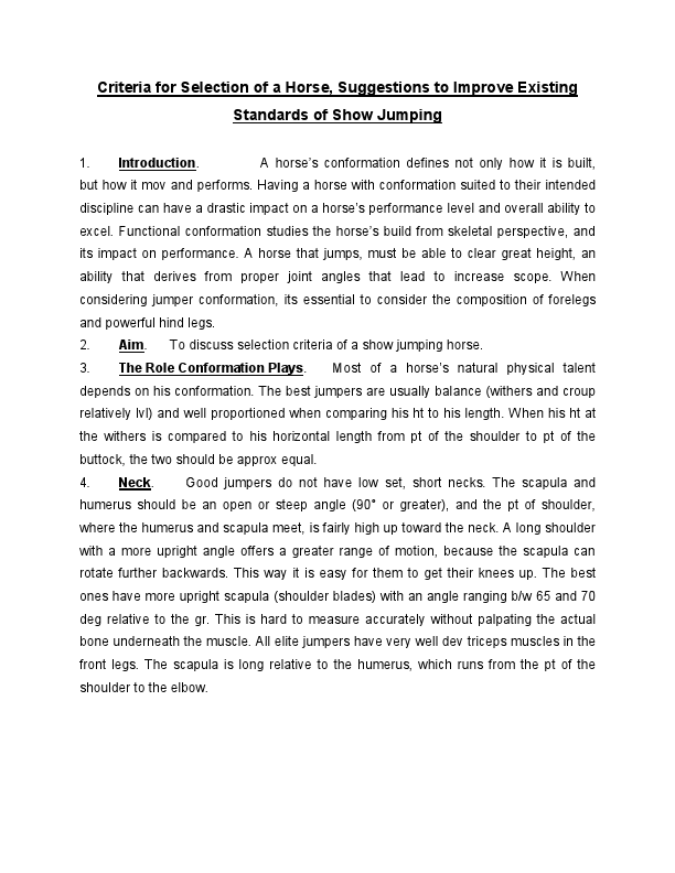 Char of Show jumper horse.pdf