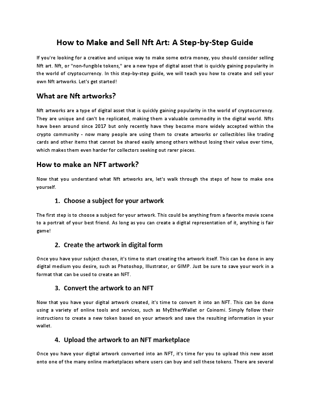 How to Make and Sell Nft Art.pdf