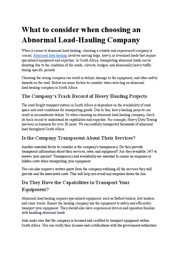 What to consider when choosing an abnormal load-hauling company.pdf