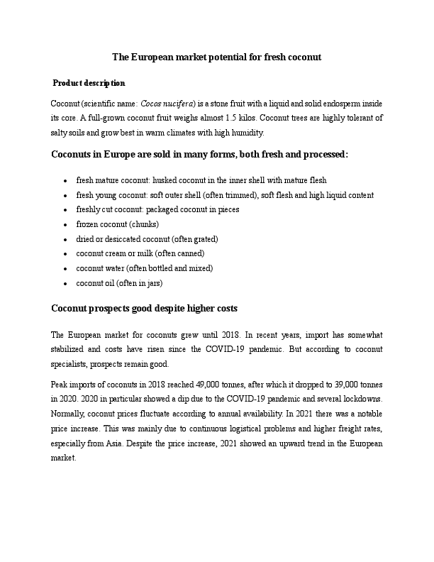 The European market potential for fresh coconut.pdf