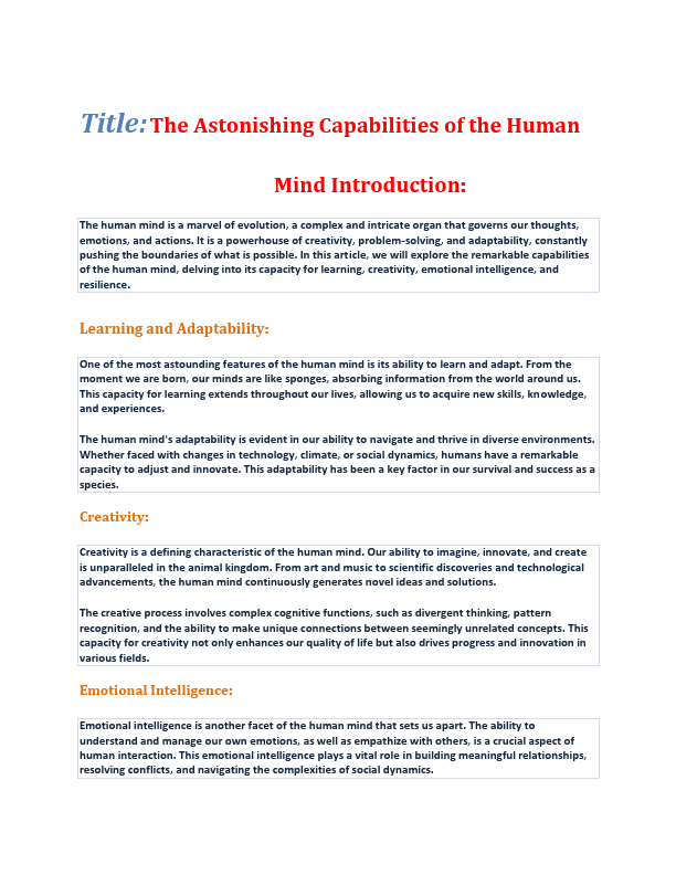 The Astonishing Capabilities of the Human.pdf