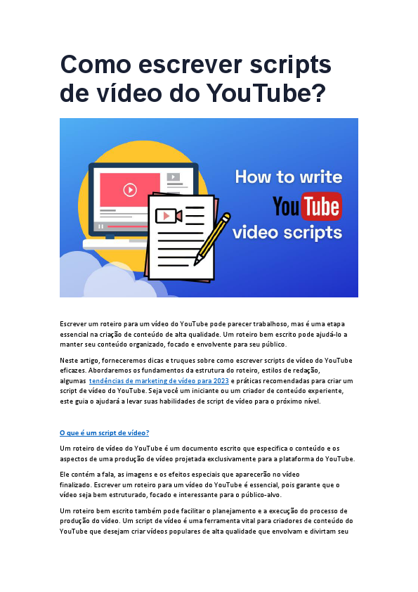 Como escrever scripts de vídeo do YouTube.pdf
