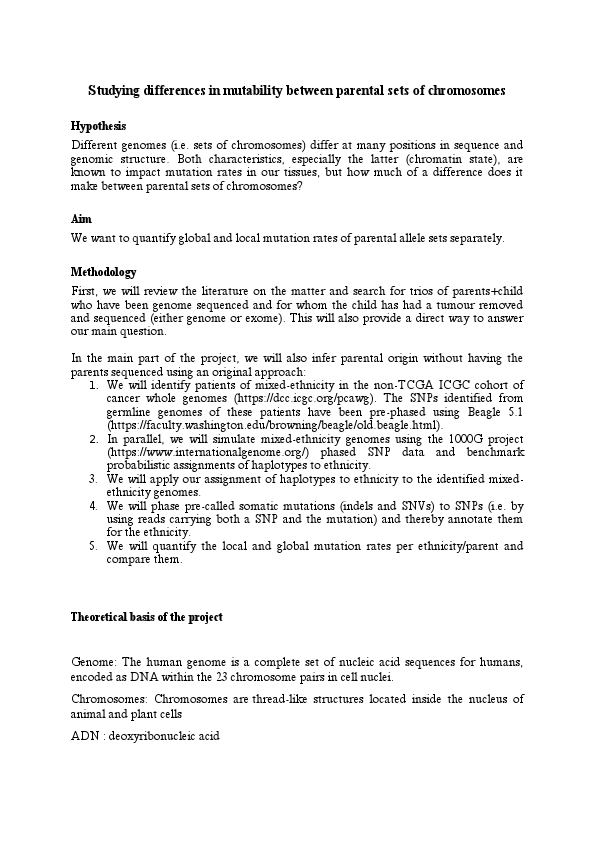 studying differences in mutability between parental sets of chromosomes.pdf
