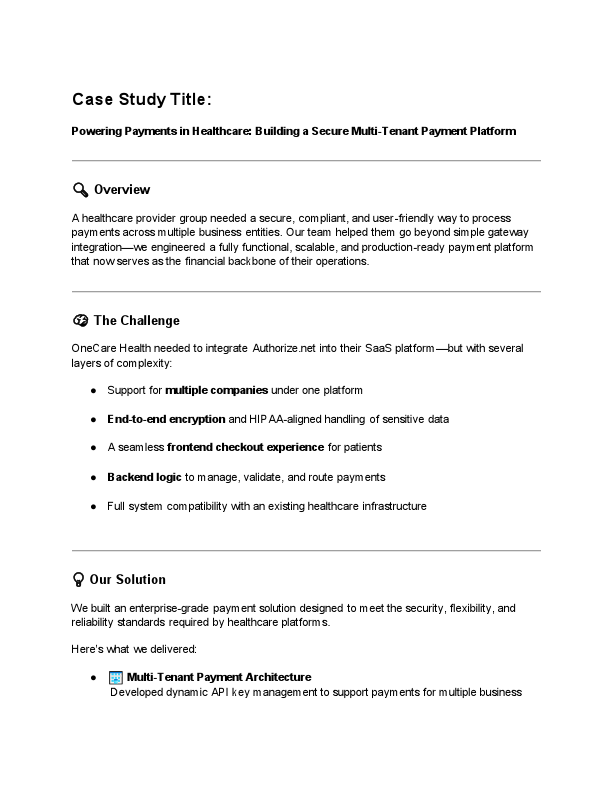 OneCare Payment Case Study 2025.pdf