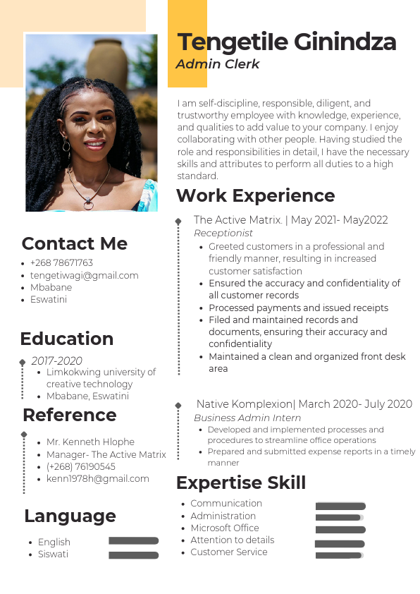 TengetiIe Ginindza CV Resume.pdf