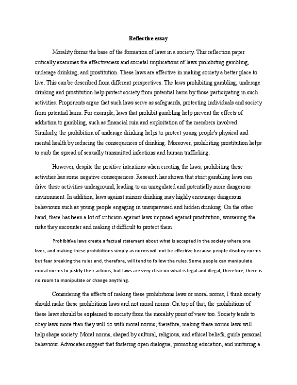 Reflective essay(Moral norms and Laws).pdf