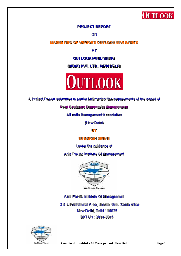 Outlook Project (UTKARSH).pdf