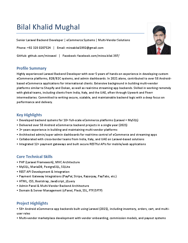 Bilal Khalid (Laravel Developer - CV - With Photo).pdf