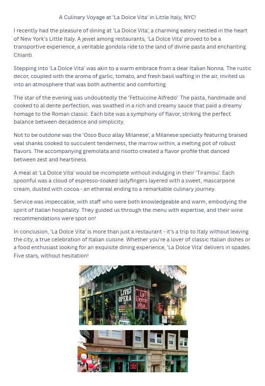 A Culinary Voyage at 'La Dolce Vita' in Little Italy, NYC!.pdf