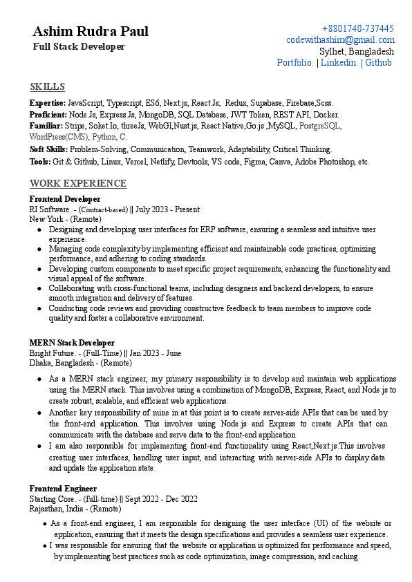 Ashim Rudra Paul Full Stack Developer  Resume.pdf