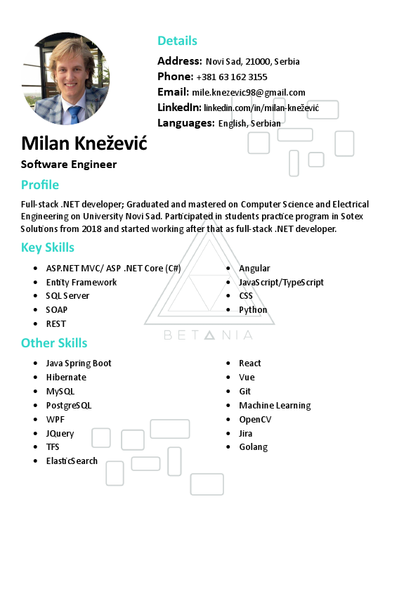 Betania - Milan Knezevic - CV.pdf