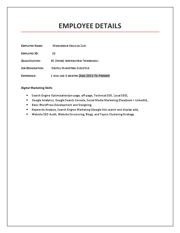 EMPLOYEE DETAILS - Khawar Zaki.pdf