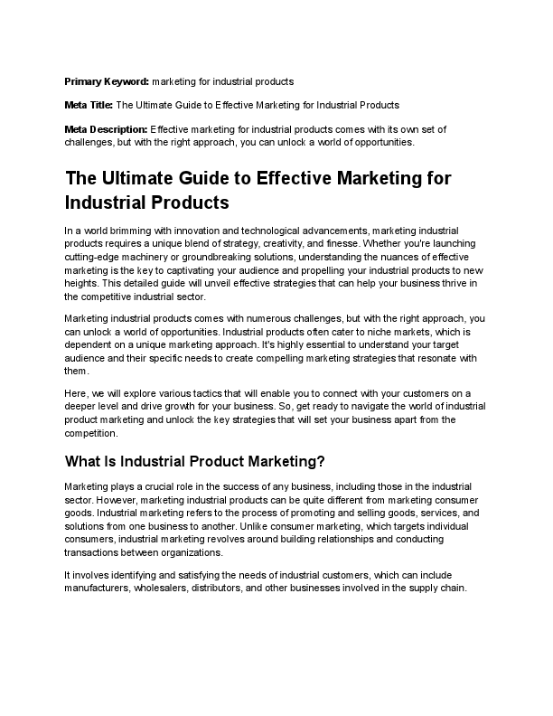 Marketing for Industrial Products Article.pdf