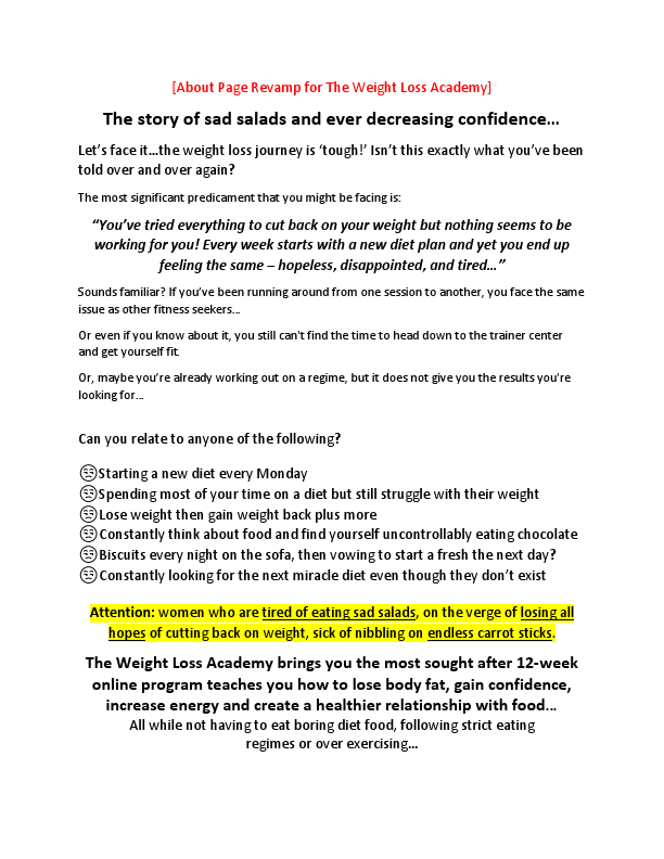 About Page Revamp for The Weight Loss Academy.pdf