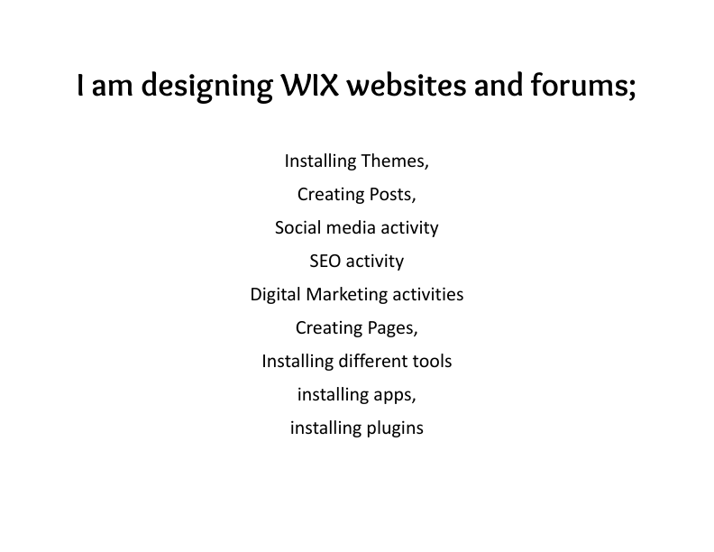 I am designing WIX websites & forums.pdf