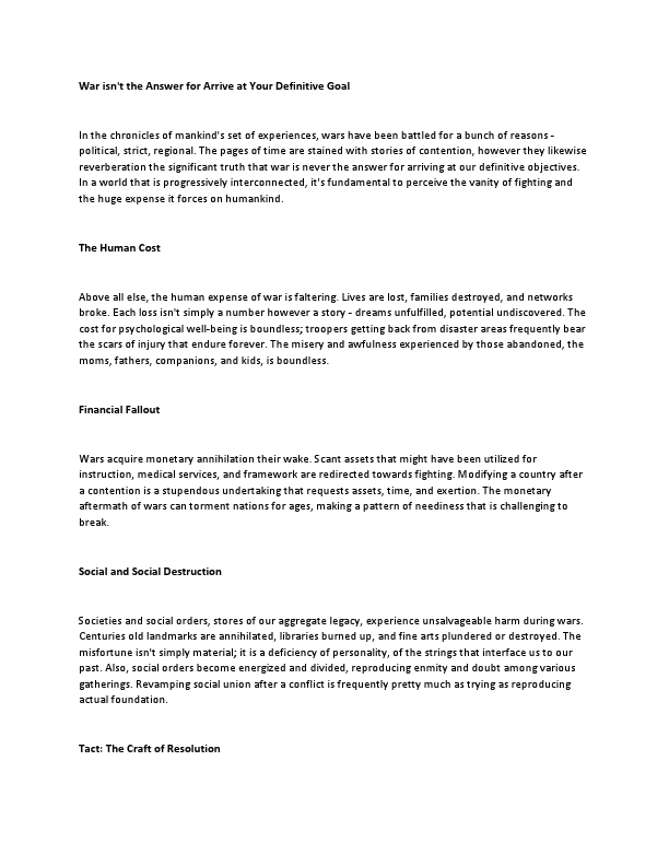 War isn't the Answer for Arrive at Your Definitive Goal.pdf