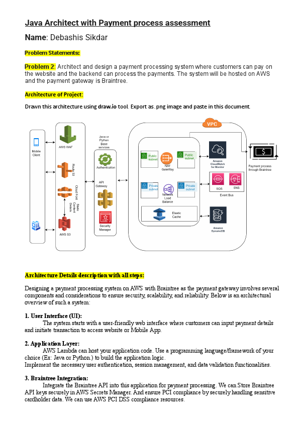 Payment Process-AWS Architecture Assignment.pdf