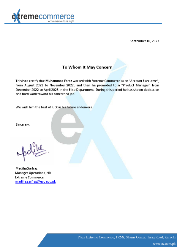 Experience Letter -Muhammad Faraz-2 (1).pdf
