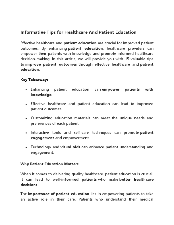 Informative Tips for Healthcare And Patient Education.pdf