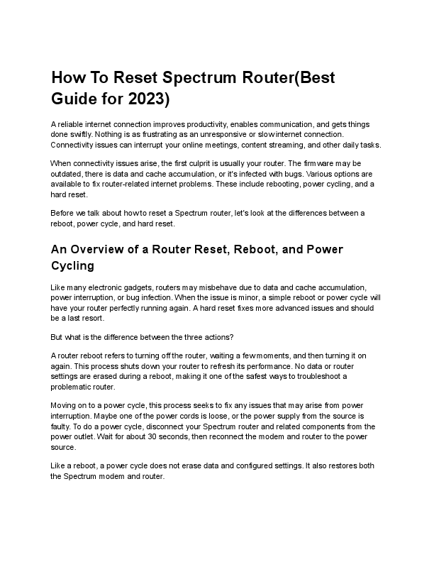 How To Reset Spectrum Router(Best Guide for 2023).pdf