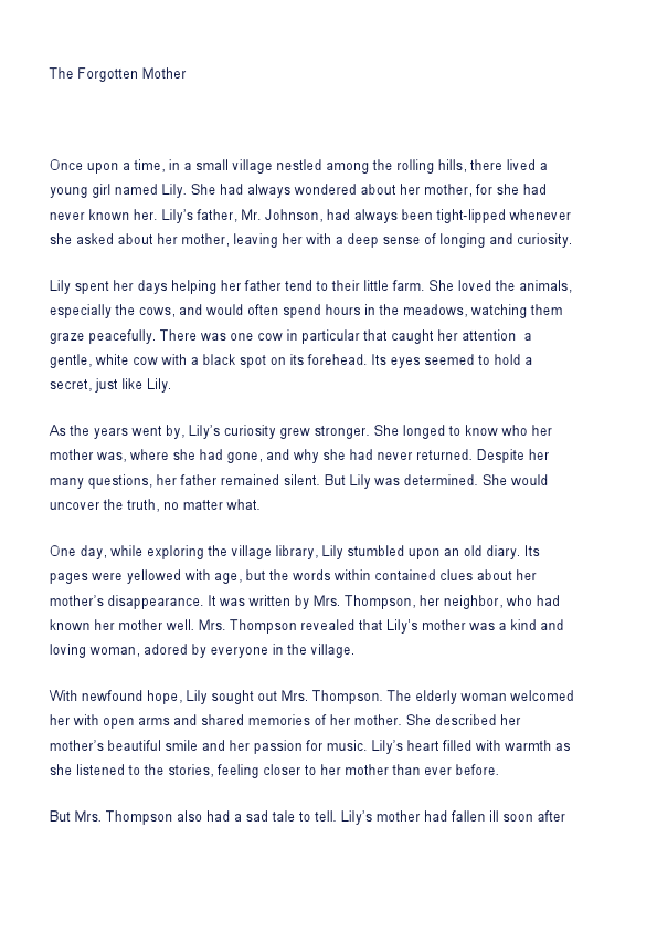 Story telling for YouTube Video- The Forgotten Mother.pdf