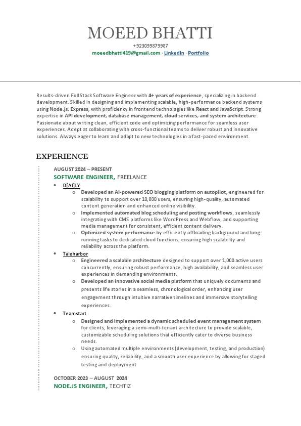 Moeed Bhatti - Software Engineer - React.js - Node.js - MERN.pdf