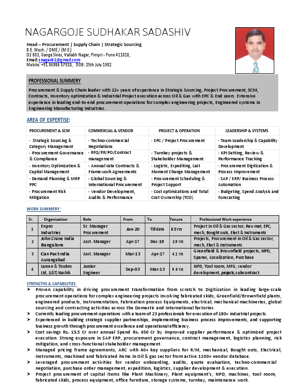 Sudhakar Nagargoje 22+ Years Head Project Procurement.pdf