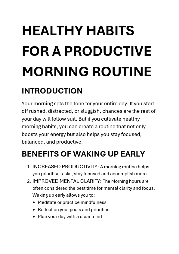 Healthy Habits for a productive morning routine .pdf