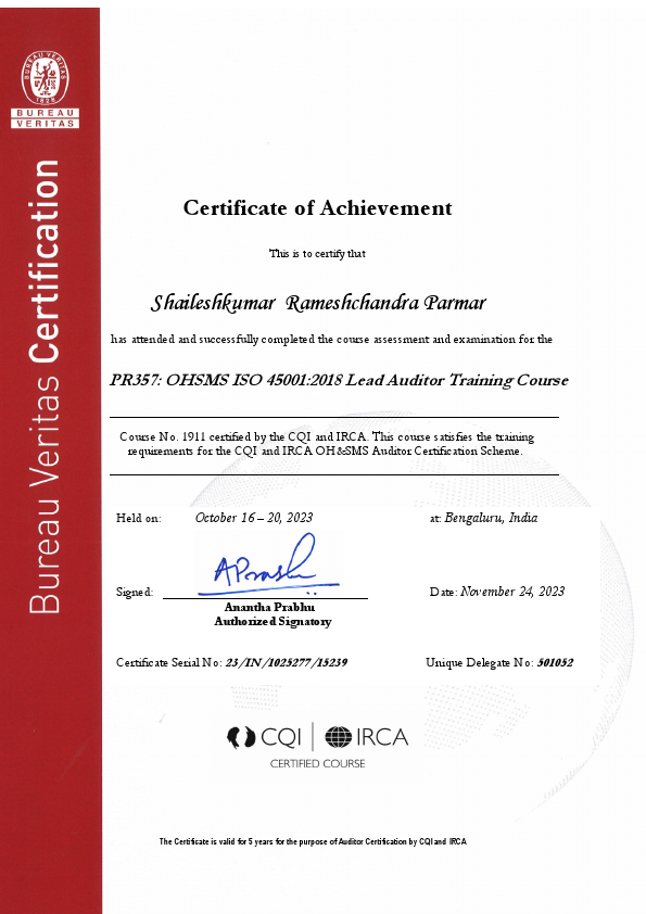 ISO 45001-2018 _ OHSMS _ Lead Auditor Certificate.pdf