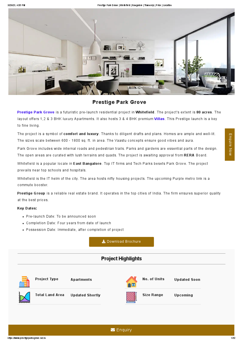 Prestige Park Grove _ Whitefield _ Bangalore _ Township _ Price _ Location.pdf