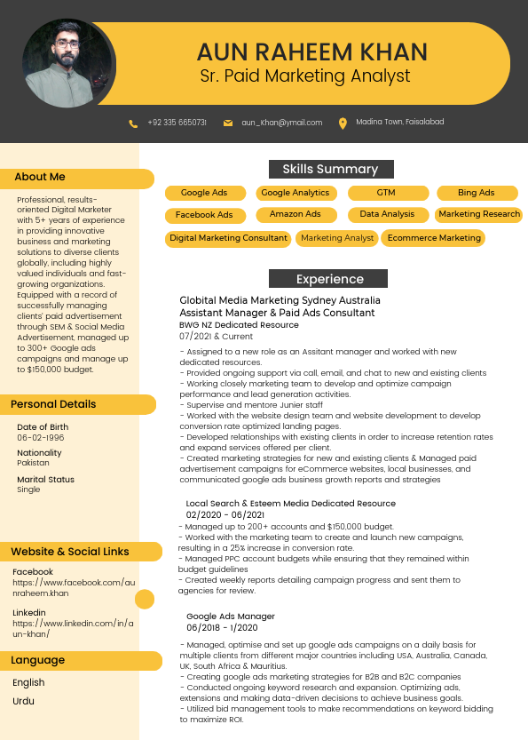 Aun Raheem_Paid Marketing Analyst_CV.pdf