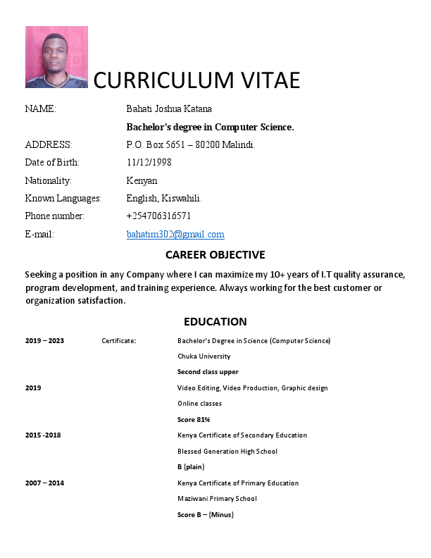 Bahati Joshua Katana. CV.pdf