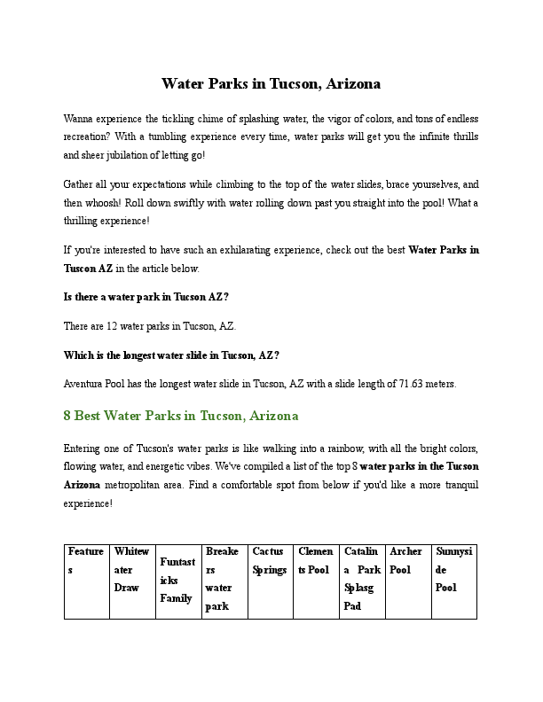 Water Parks in Tucson.pdf