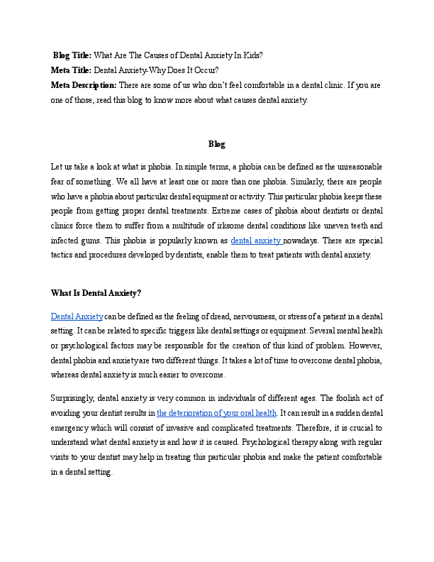 What Are The Causes of Dental Anxiety.pdf