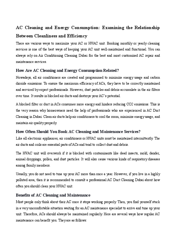 AC Cleaning and Energy Consumption- Examining the Relationship Between Cleanliness and Efficiency.pdf