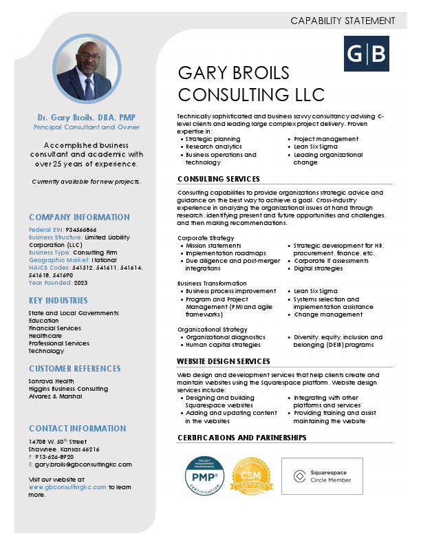 Gary Broils Consulting LLC Capability Statement_2024.pdf