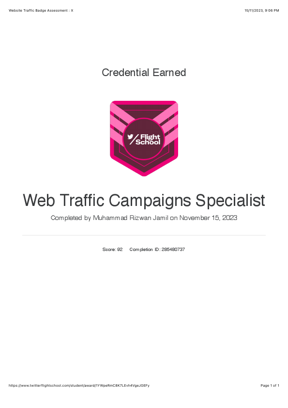 Website Traffic Badge Assessment : X.pdf